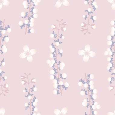 Böğürtlensiz vektör desenli zarif kiraz çiçeği sakura çiçeği