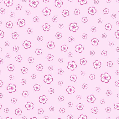 Kiraz çiçeği desenli dizayn. Tekstil ve kumaş tasarımı. Kart izi. Duvar kâğıdı. Not defteri ve günlük kapağı baskısı.