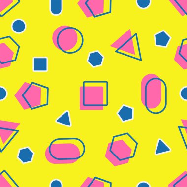 Geometrik soyut dikişsiz vektör desen tasarımı.