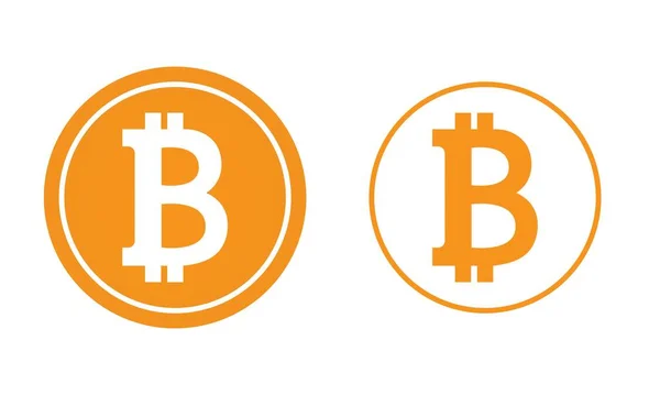 Signo Ilustración Símbolo Bitcoin Moneda Digital Criptomoneda Moneda Oro — Archivo Imágenes Vectoriales