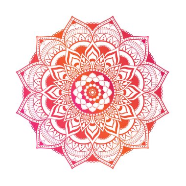 Mandala vektör resimleme resmi, beyaz arkaplanda izole edilmiş