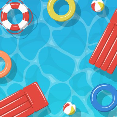 Yaz havuzu arka plan çizimi