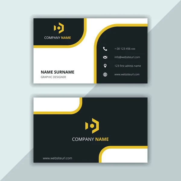 Modern Clean Business Card Template — Stock Vector