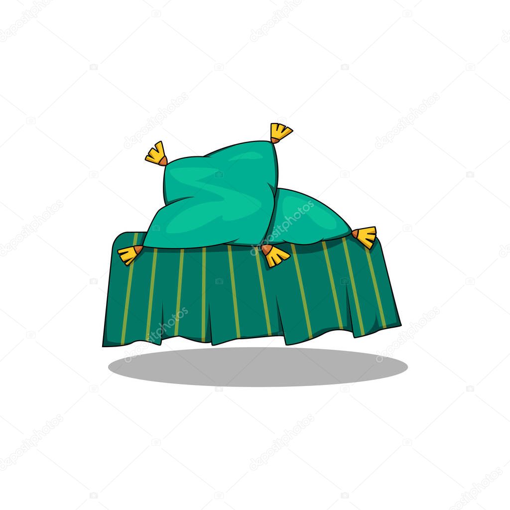 illustration of a pillow and flying carpet