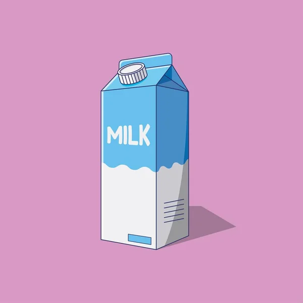 Milk Box Vector Isolated Illustration Milk Box — Stock Vector