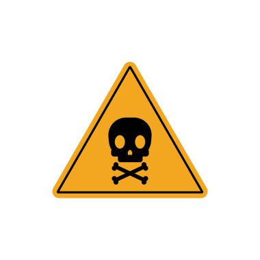 Beyaz arkaplanda zehirli güvenlik tehlikesi gösterimi izole edildi