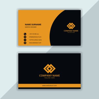 Modern ve Temiz İş Kartı Şablonu. vektör kartviziti.