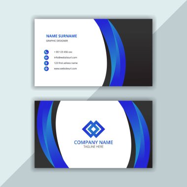 Modern ve Temiz İş Kartı Şablonu. vektör kartviziti.