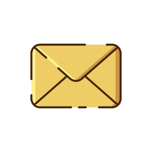 Электронная Почта Иконка Векторный Плоский Дизайн Изолирован Белом Фоне — стоковый вектор