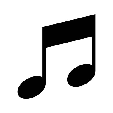 müzik notu vektör simgesi beyaz arkaplanda izole edildi.