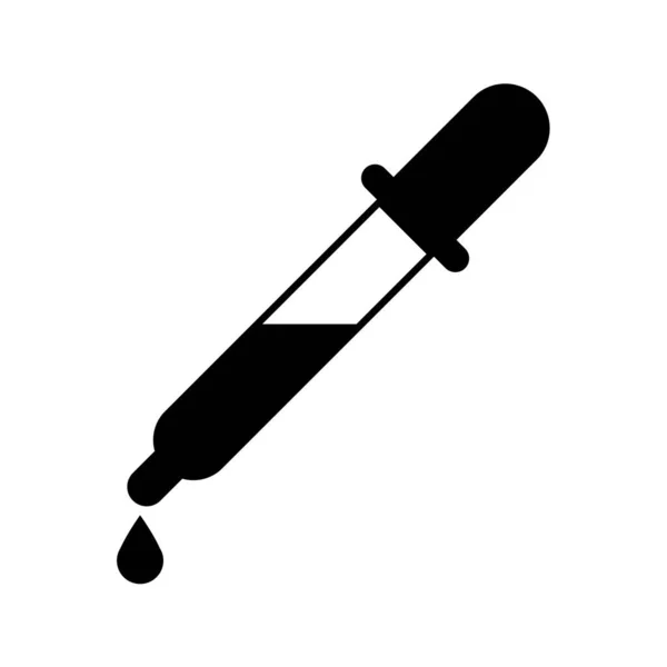 Medicine Pipette Vector Icon Isolated White Background — Stock Vector