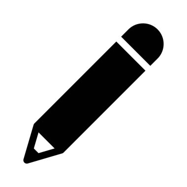 Beyaz arkaplanda izole edilmiş kalem simgesi vektörü