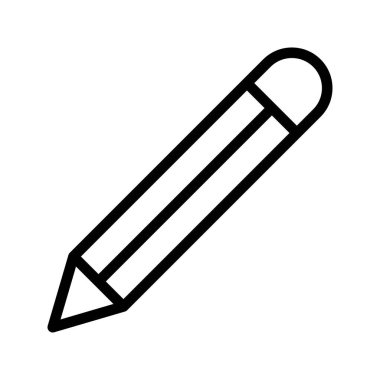 Beyaz arkaplanda izole edilmiş kalem simgesi vektörü