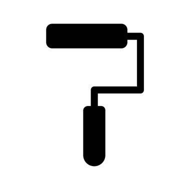 Beyaz arkaplanda izole edilmiş paten fırçası simgesi vektörü