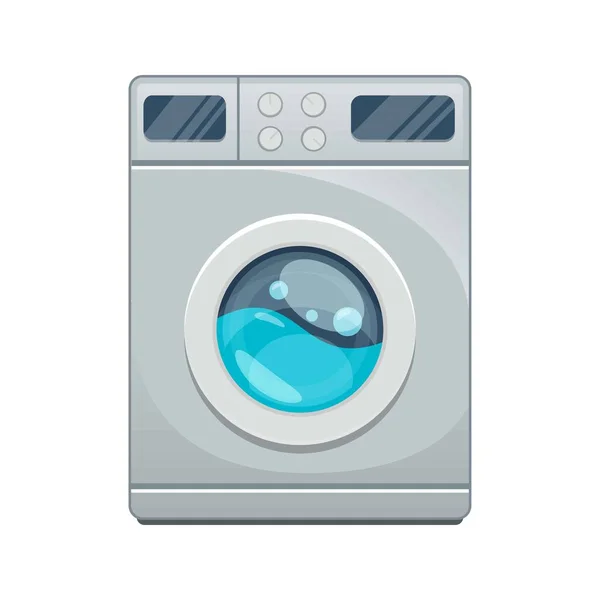 Washing Machine Vector Isolated White Background — Stock Vector