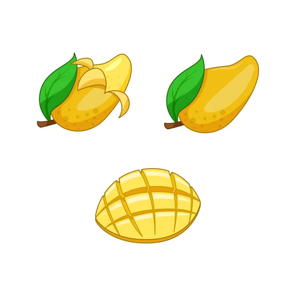 Vector Mango Aislado Sobre Fondo Blanco — Archivo Imágenes Vectoriales