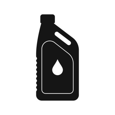 Motor yağı vektörü beyaz arkaplanda izole edildi