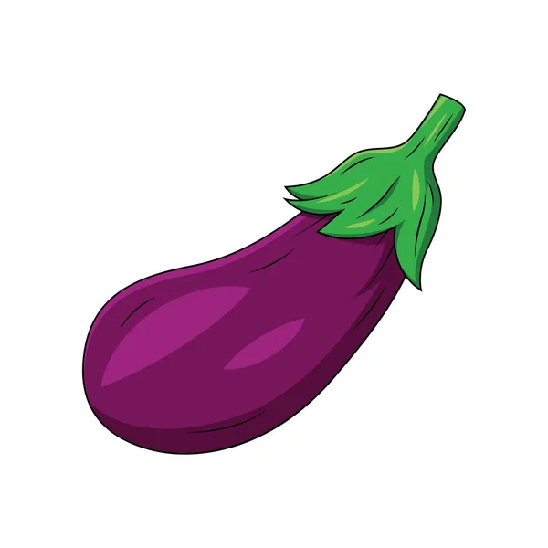 Eggplant Vector Isolated White Background — 图库矢量图片