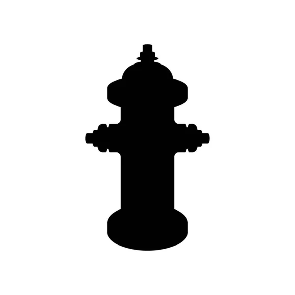 Hydraterende Vector Geïsoleerd Witte Backhround Vector Silhouet Hydrant — Stockvector