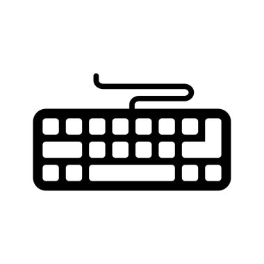 Keyboard computer icon isolated on white background.