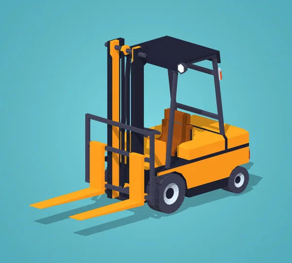 Orange forklift truck — Stock Vector