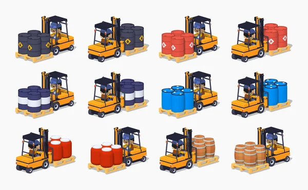 Barrels on the forklifts — ストックベクタ