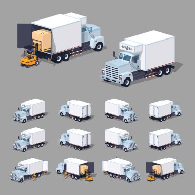 White truck refrigerator