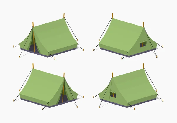 绿色的野营帐篷 — 图库矢量图片