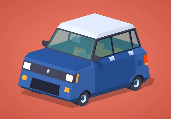 Hatchback bleu moderne — Image vectorielle