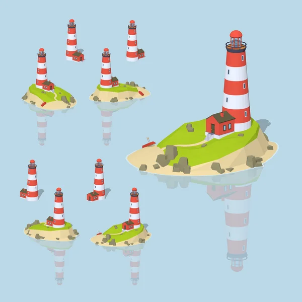 Phare bas poly — Image vectorielle
