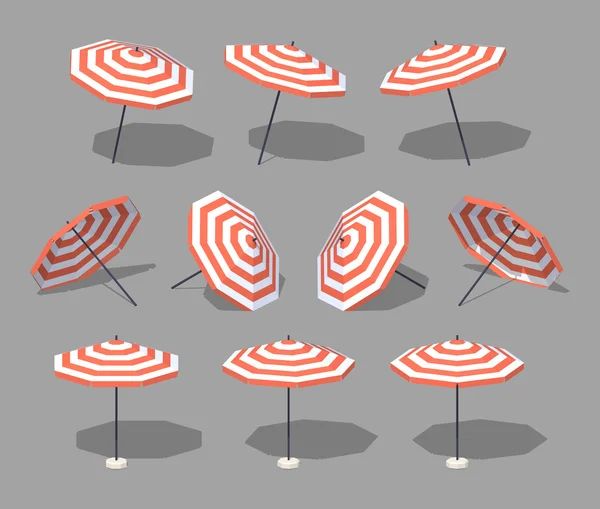 Låga poly parasoll — Stock vektor