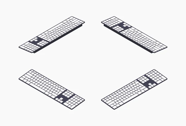 Isometrisk Pc tangentbord — Stock vektor