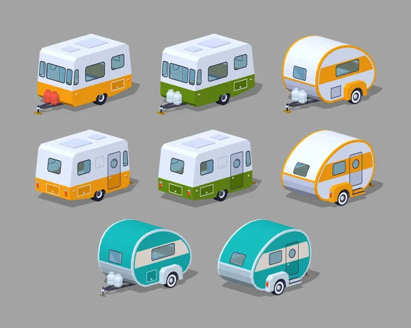 Collecte des camping-cars — Image vectorielle