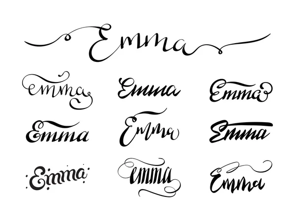 Personal name tattoo Emma — Stock Vector