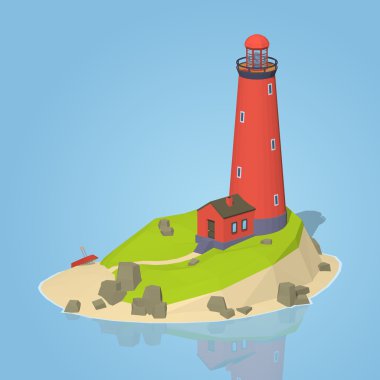 Düşük Poli deniz feneri