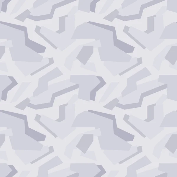 Naadloze geometrische lichtgrijs camouflage-patroon — Stockvector