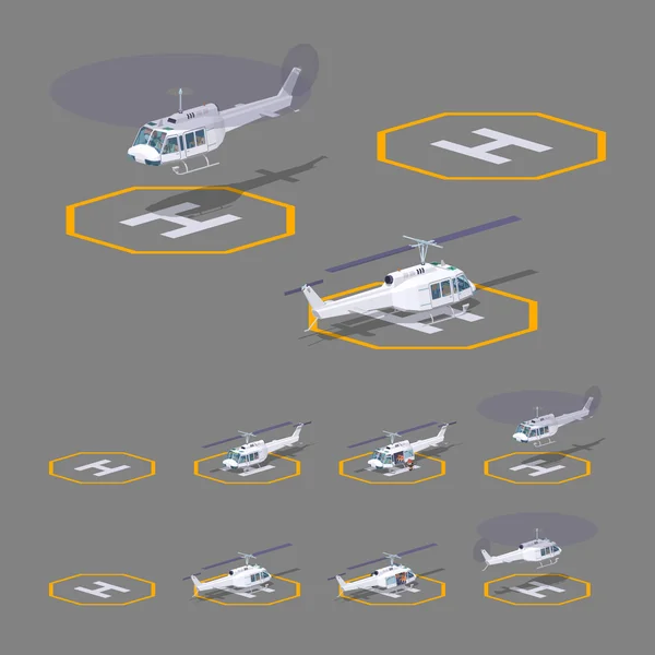 Lage poly heli pad — Stockvector