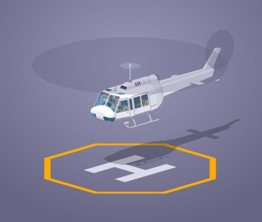 Low poly heli pad clipart