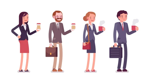 Pracowników biurowych z kawy — Wektor stockowy