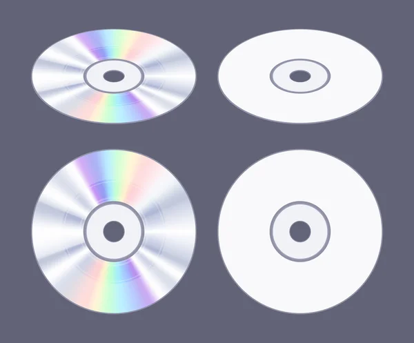 等尺性フラット Cd Dvd ディスク — ストックベクタ