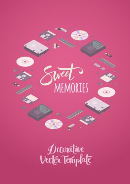 Tatlı anılar vektör tasarım dekorasyon