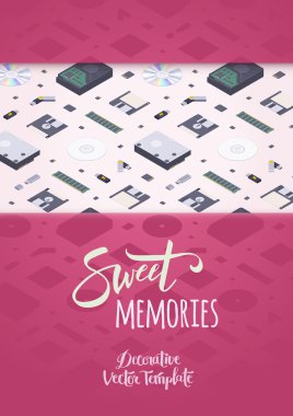 Tatlı anılar vektör tasarım dekorasyon