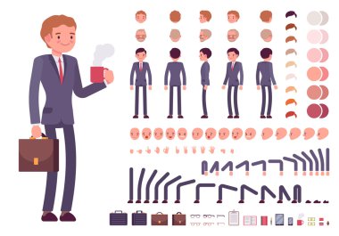 İşadamı karakter oluşturma küme