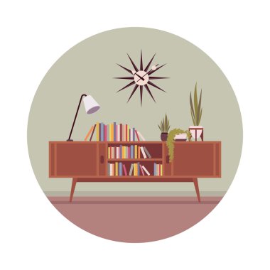 Bir dolap ile Retro iç