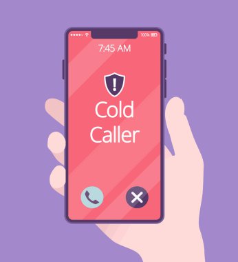Potansiyel müşteri için telefon ekranında soğuk çağrı