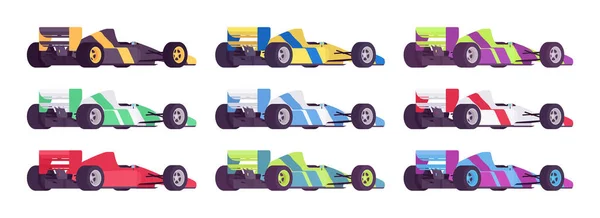 Voiture de course sportive, moteur à grande vitesse dans la conception du championnat — Image vectorielle