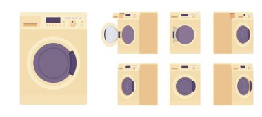Çamaşır makinesi seti, çamaşır makinesi ev aletleri.