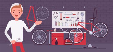 Küçük ölçekli işletme sahibi, özel bisiklet atölyesi