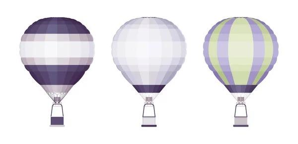 Conjunto de balões de ar, tecnologia de voo de avião de saco para desfrutar de voar — Vetor de Stock