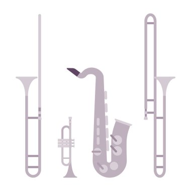 Rüzgâr müzik aleti, pirinç ve ahşap rüzgar seti.